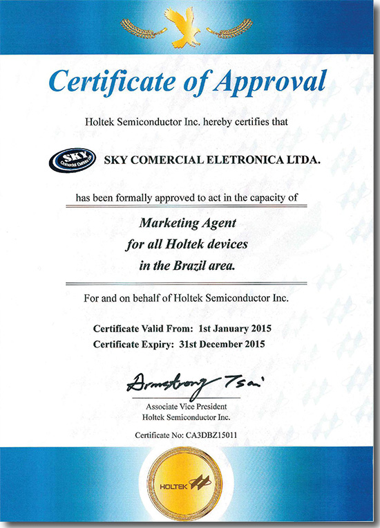 Certificado HOLTEK