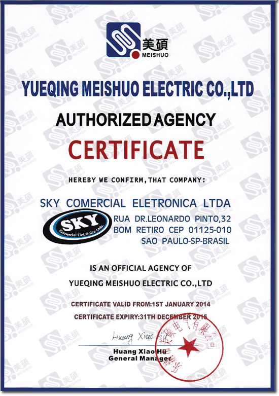 Certificado MEISHUO
